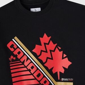 OVO Black Sweatshirt with Gold and Red Graphic